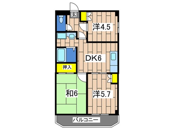 ネオポリストキワⅠの物件間取画像